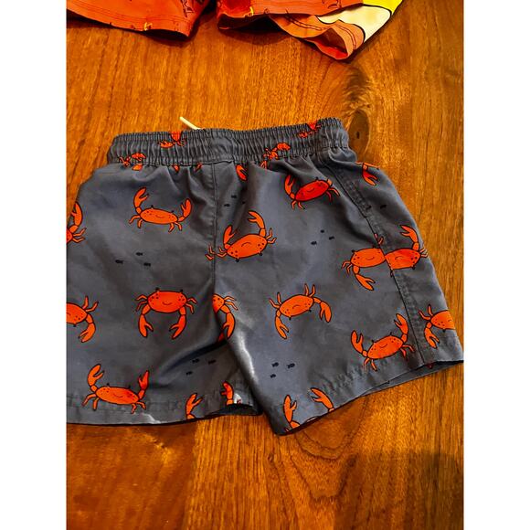 Toddler Boy Swim Lot – 4 Swim Trunks + Surf-osaurus Rashguard Shirt – Size 2T - Picture 7 of 14